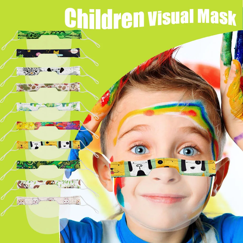 

Fast Delivery Kids Mouth Shield Washable Reusable Comfortable Mask Bandage Transparent Visual Mask mascarillas face-mask 2020