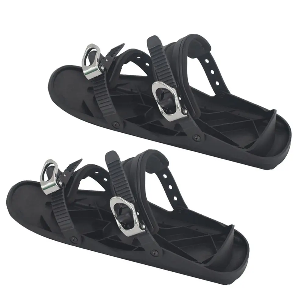 

2019 Mini Ski Skates For Snow The Short Skiboard Snowblades Shoes Adjustable Bindings Portable Skiing Shoes