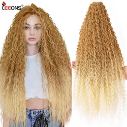 3pc Soft Afro Kinly Curly Crochet Hair Ocean Wave 28Inch Synthetic Goddess Braids Slightly Perm Hair Bohemian Brazilian Afroloki