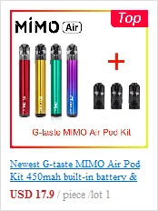 Justfog minifit стартовый набор 370 мАч vape мини стартовый набор и новейший Minifit керамический Pod 1,5 мл емкость Pod электронная сигарета vape комплект