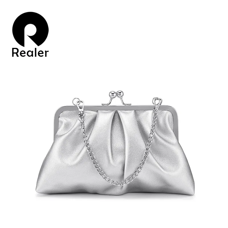 

REALER shoulder Bags for women 2019 female evening clutch crossbody bag for party small ladies purses and handbags chain straps