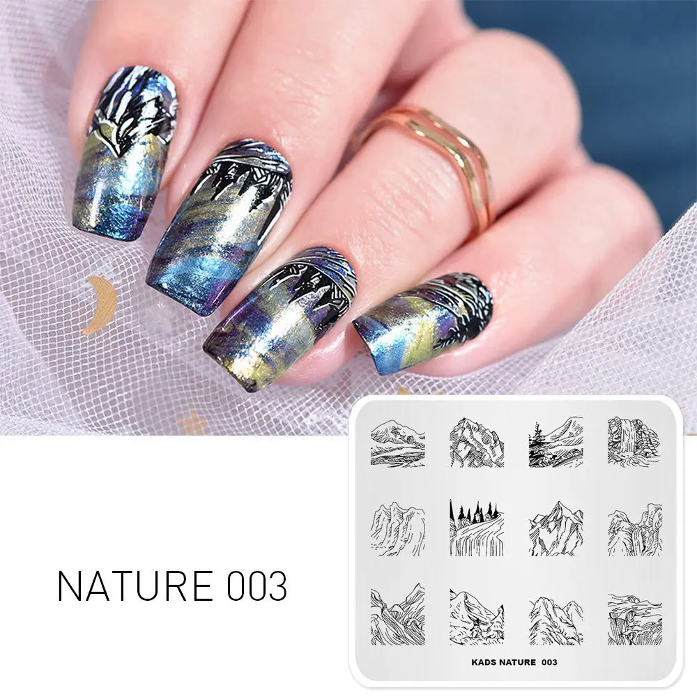 nature 003 1 шт трафарет для дизайна ногтей, штамп для ногтей, шаблон для штамповки ногтей, натуральный цветок, модный дизайн, изображение, трафарет для УФ-гель-лака, сделай сам, маникюрная пластина - Цвет: nature 003