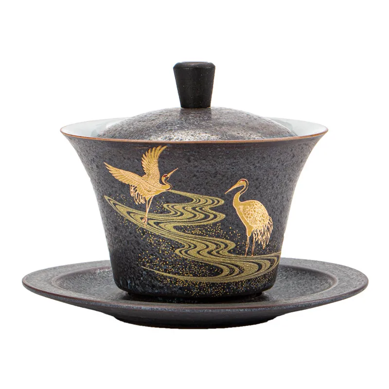 Винтажный чайный набор Gaiwan ручной работы грубая керамика - Цена: 2 660,44 руб.