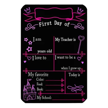

First day of Blackboard Style Birthday Celebration Erasable Chalkboard Message Black Board Easy Clean Decoration Logo #0830