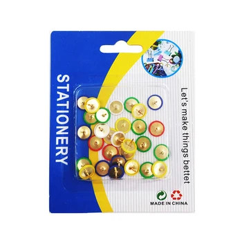 

30pcs Round Push Pins Decorative Thumbtack Mixed Color For Notice Board Map Office School Accessories Supplies