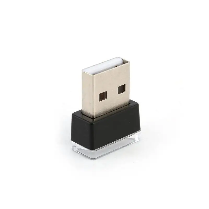 2 шт. светодиодный светильник для автомобиля, авто интерьер, USB атмосферный свет, украшение, аварийная лампа, авто USB светильник, штекер, рассеянный декор, светильник ing W1K0