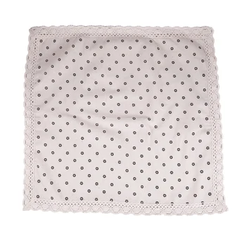 

Table cloth linen rural pastoral home cover desk towels rectangle dust-proof tablecloth with lace, Coffee small chrysanthemum, 9