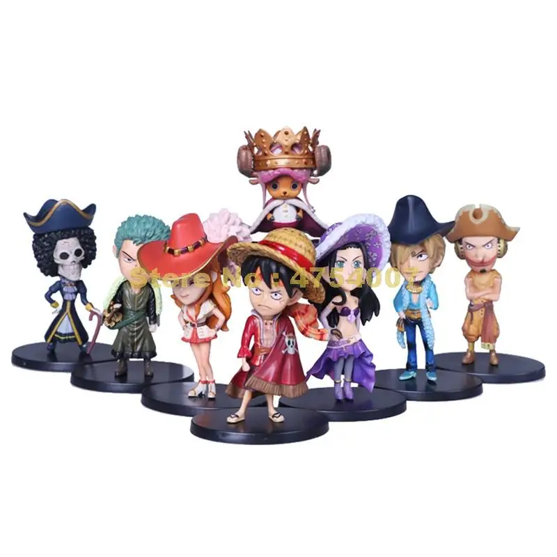 Аниме one piece 9 шт./лот Луффи нами Робин Санджи 15 юбилей фигурки 8-11 см игрушки
