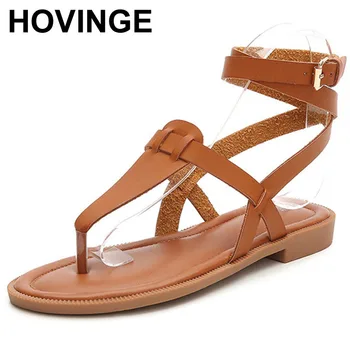

HOVINGE Summer Flip Flops Platform Women Sandals Casual Beach Shoes Woman Slip On Flats Plus