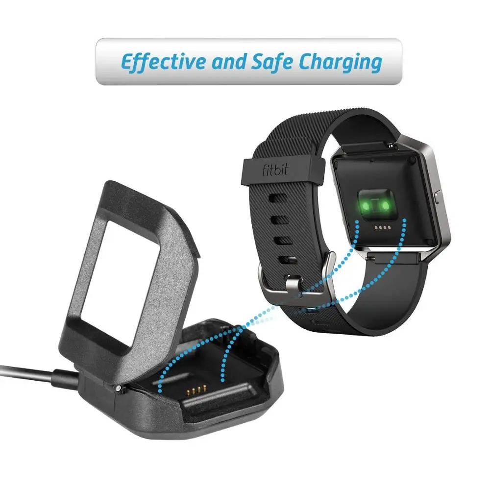 AWINNER легко зарядное устройство клип совместим с Fitbit Blaze-замена USB зарядное устройство адаптер зарядный шнур зарядный док-кабель