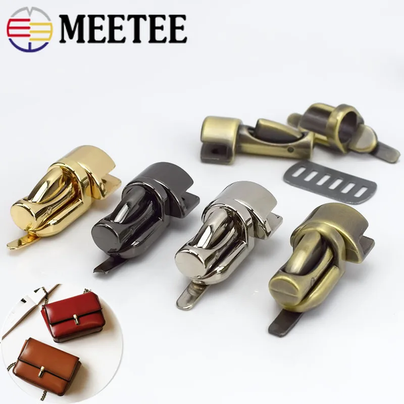 Meetee 2/5 шт. Ретро Для женщин сумка замок Концевая фреза для вырезания гнезд для металлический замок с поворотной блокировкой оснастки сумка пряжки застежка аппаратные средства "сделай сам" аксессуары