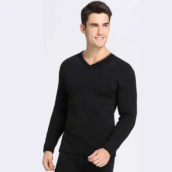 

sexy v neck thermal underwear for men thick fleece long johns winter inner wear clothing set