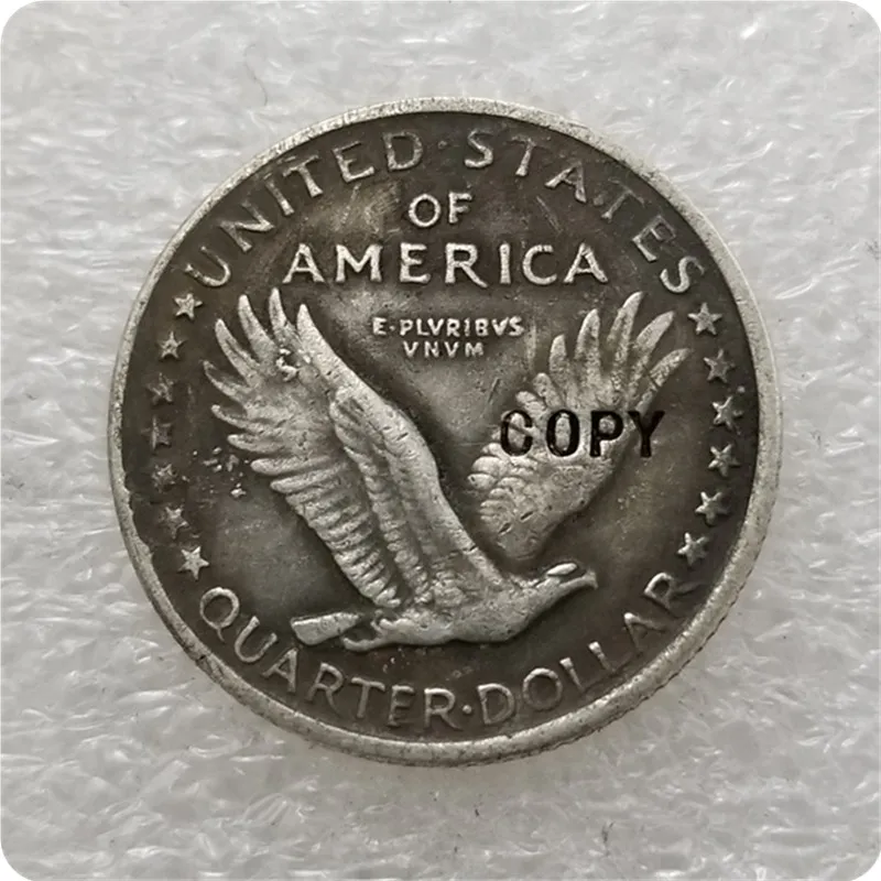 Тип США# 1_1917-P, S, D стоящая Статуя Свободы четвертак копия монет памятные монеты-копии монет медаль коллекционные монеты
