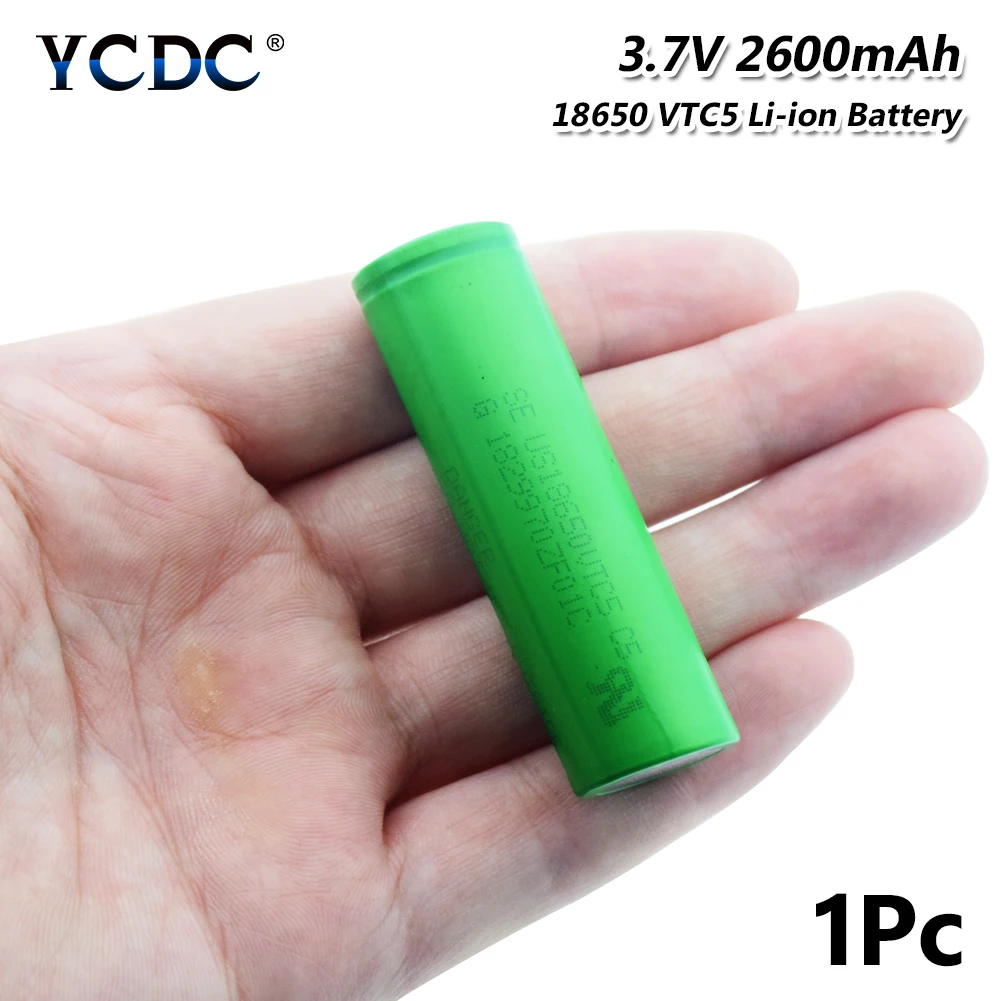 

18650 battery 2600mah 3.7v rechargeable li-ion battery for US18650VTC5 lithium battery High Drain 30A
