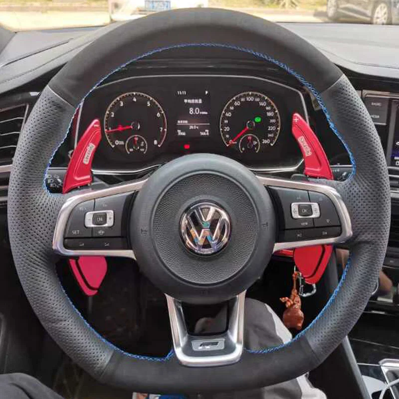 Чехол на руль для VolksWagen Golf 7 R MK7 Polo Scirocco 2015 2016|Чехлы руль| |