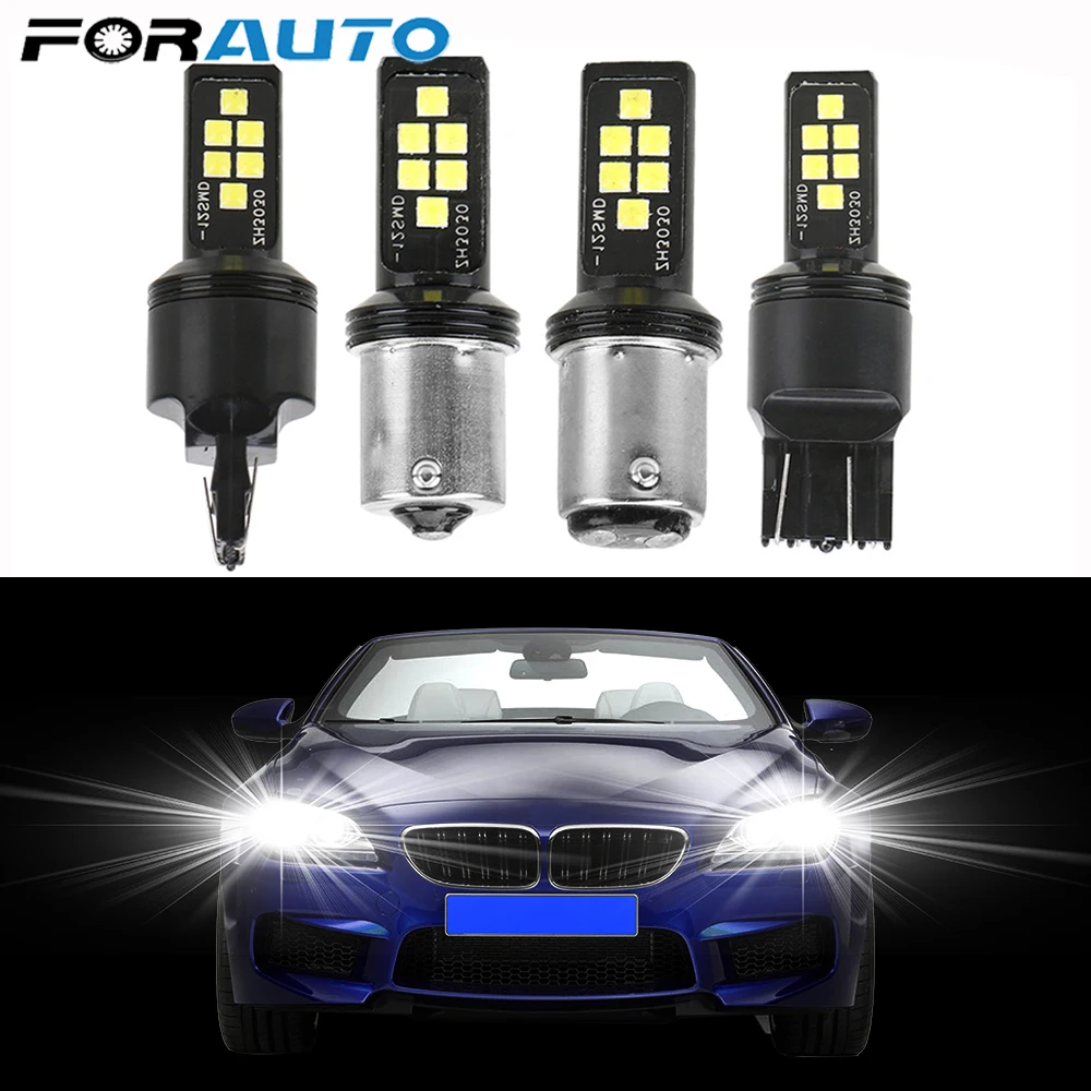 FORAUTO W21/5 Вт 7443 T20 W21W 7440 1157 P21/5 BAY15D автомобильный резервный лампы 12 светодиодный 1156