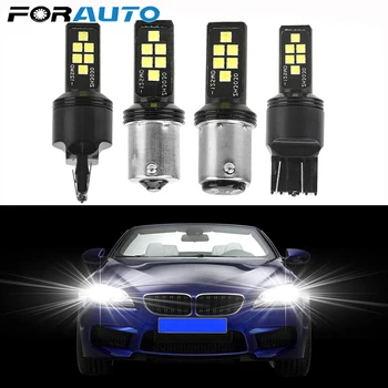 

FORAUTO W21/5W 7443 T20 W21W 7440 1157 P21/5W BAY15D Car Reserve Lamps 12 LED 1156 P21W BA15S Signal Lamp Auto Brake Light