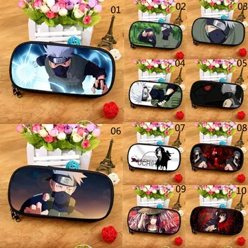 

Anime Naruto Pencil Case Sasuke Kakashi Stationery Bag Large Capacity Student Pen Bag Pencil Case Cosmetic Bag Storage bag