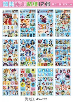 

120 sheets/lot Anime ONE PIECE Sticker TOY Monkey D. Luffy Roronoa Zoro Nami Usopp Figure magic 3d wall stickers for kids rooms