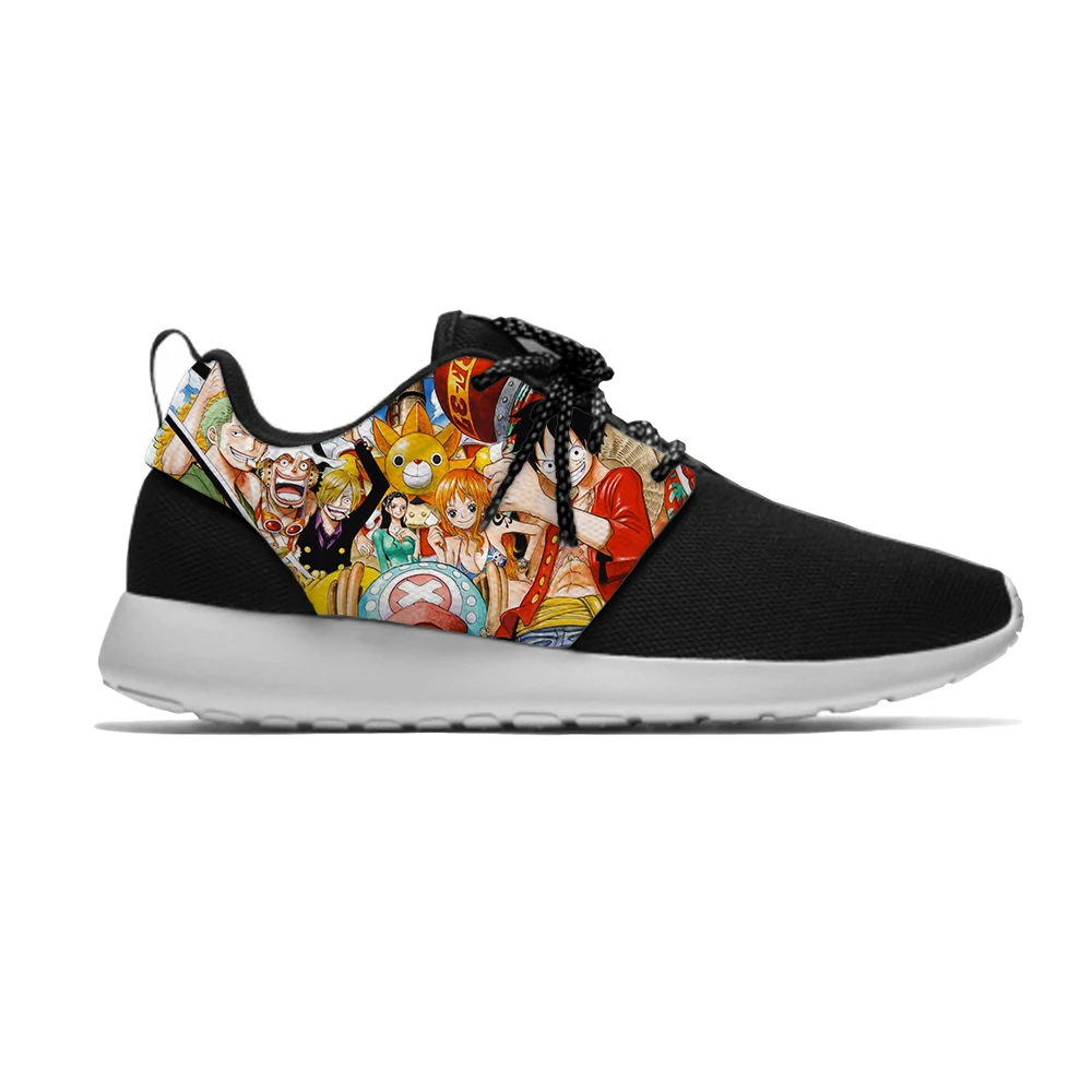 

Japan Anime One Piece Luffy Kawaii Funny Cute Kids Sport Running Shoes Casual Breathable 3D Print Sneakers Boys Children Girl