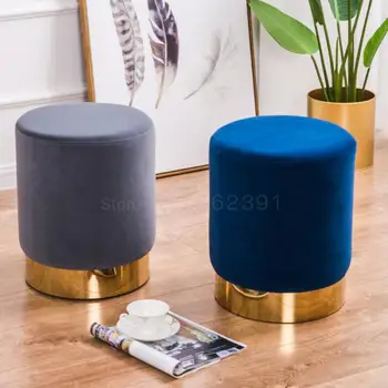 

Nordic Cloth Art Low Stool Living Room Sofa Stool Footstool Fashion Creative Makeup Stool Small Stool Household Shoes Change Rou