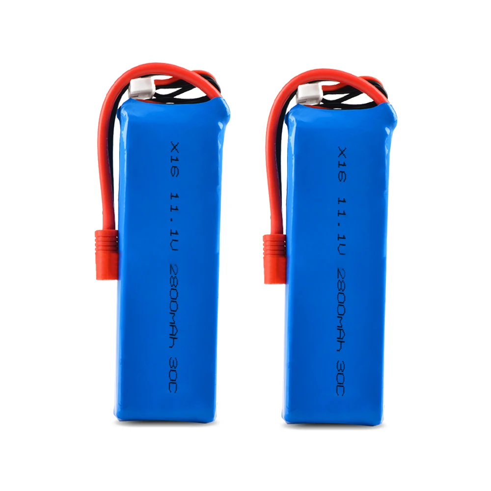 

Hot RC Battery,11.1V 2800mAh 30C 3S Rechargable Lipo Battery With Banana Connectors For X16 RC Drone/XK X350-015 Rc Quadcopter
