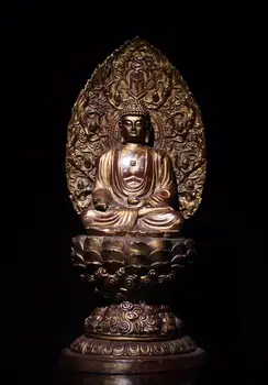 

37.5*16cm copper handmade Mahāvairocana buddha statue restore ancient ways home decoration feng shui god sculpture buddha decor