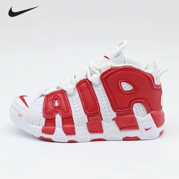 

Nike Air More Uptempo Air Nike Kids Shoes Air Cushion Serpentine Children Basketball Shoes 414962-100