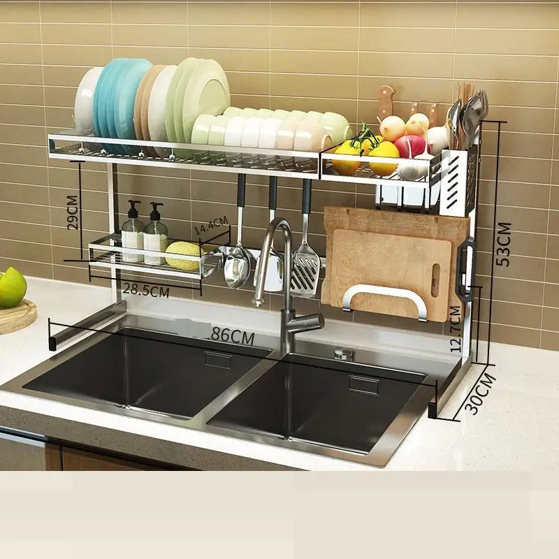 Etagere Afdruiprek Almacenamiento Органайзер из нержавеющей стали Органайзер Cozinha Cocina кухонный стеллаж для хранения - Цвет: Version Z