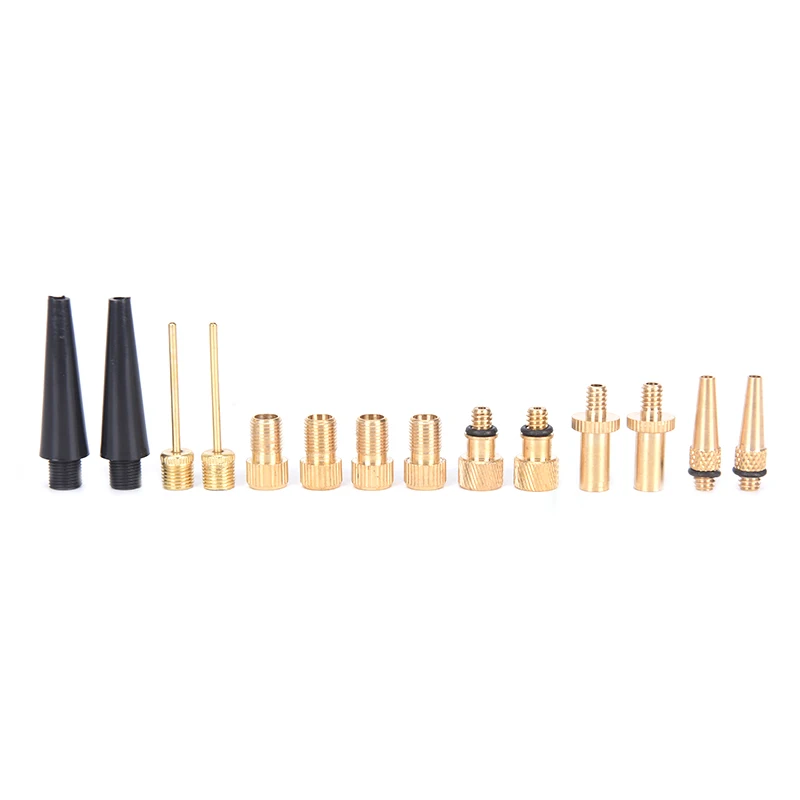 14Pcs Bicycle Valve Conversion Nozzles Presta to Schrader Adapter SV AV DV Pump Needles Bike Converter | Спорт и развлечения