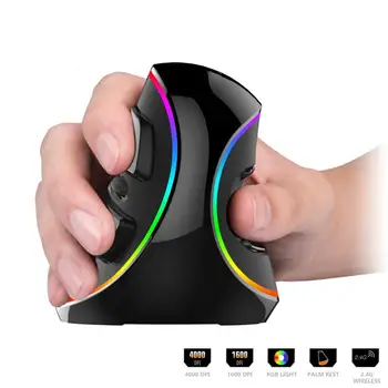 

Fashion Ergonomic Vertical Mouse мышь Wired-Mouse 6 Buttons 4000 DPI PC Optical RGB LED light Mouse Mice мышка For Office Home