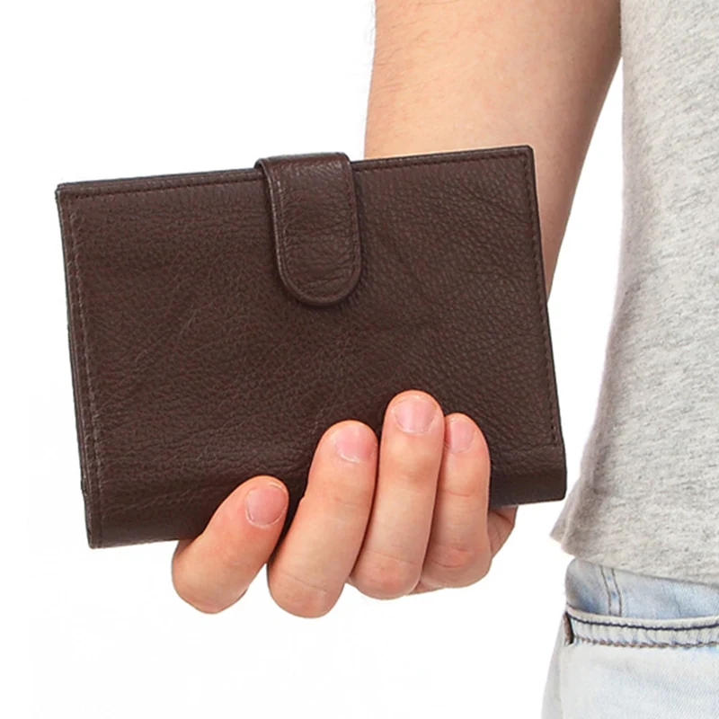 

MISFITS Leather Men Wallet Travel Passport Cover for Male Organizer Large Capacity Passport with Card Holder Coin Purse