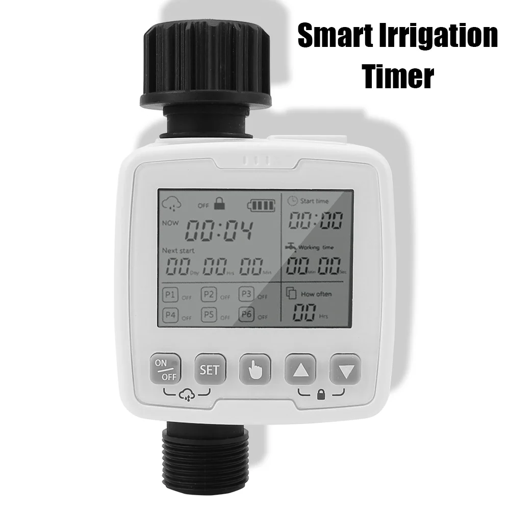 

Watering Device Digital Irrigation Timer Automatic Battery Operated For Garden Lawn Watering Controller System Rain Sensor