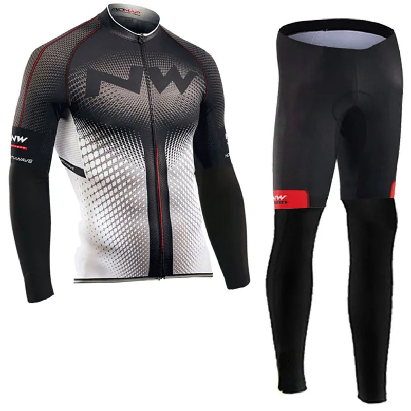 Normal Cycling Set NW Marca Anti-UV Ciclismo Jersey Conjunto транзисторная манга Larga Bicicleta Одежда для велоспорта Conjunto De Ropa - Цвет: Normal Cycling Set