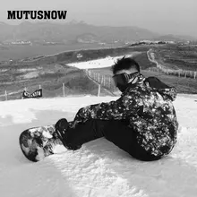 Мужской лыжный костюм лыжный сноуборд куртка брюки ветрозащитная водонепроницаемая верхняя спортивная одежда Лыжная одежда брюки мужской костюм набор