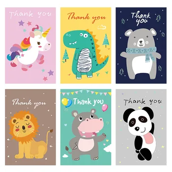 

Cartoon Animal Greeting Card Thank You Card Blessing Message Greeting Card Christmas New Year Greeting Card Valentine Small Card