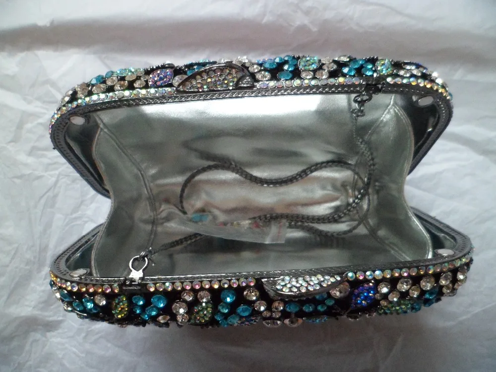 Роскошные полые двойной цветок алмаз женские мини клатчи с цепочкой вечерняя сумка расшитая кристаллами сумочка-клатч женские вечерние элегантные дамские сумки