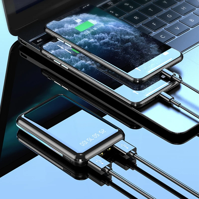 Мини Внешний аккумулятор 20000 мАч USB зарядка портативное зарядное устройство для