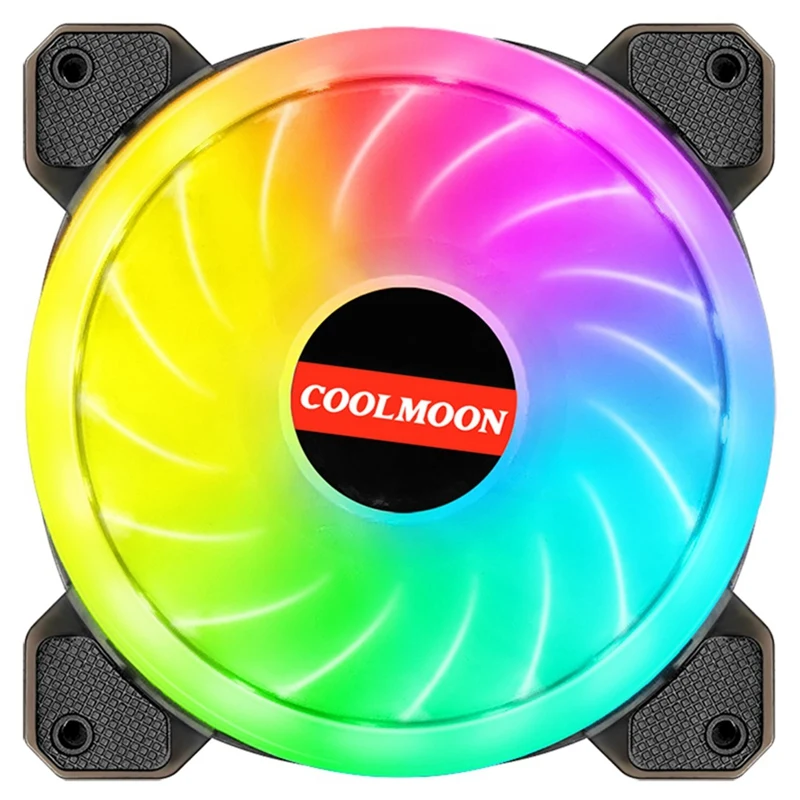 COOLMOON Starlight чехол для компьютера охлаждающий вентилятор ПК регулировка RGB 120 мм