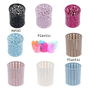 

Hollow Flower Brush Storage Pen Pencil Pot Holder Container Desk Organizer Gift