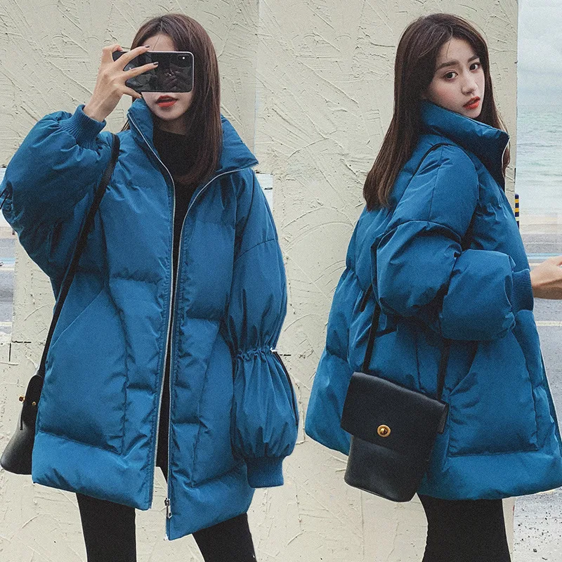 

Photo Shoot 2018 Winter New Style Korean-style WOMEN'S Wear Elegant Loose-Fit Short Cotton-padded Clothes