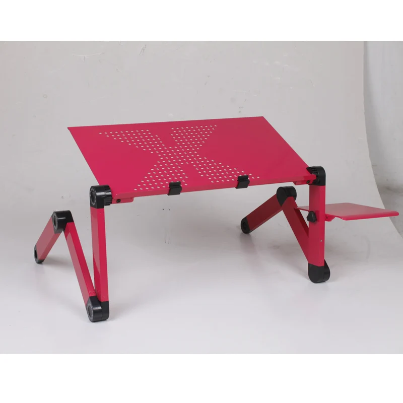 1 шт. складные компьютерные столы кровать лоток ноутбук Lap портативный вентилируемый Регулируемая подставка ПК складной стол - Цвет: Красный