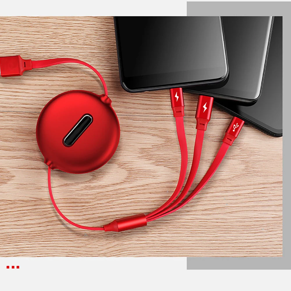 3 в 1 usb type C Micro USB кабель для IP type-c Android зарядный кабель 120 см 3 А Быстрая зарядка USB C кабель креативный три в одном