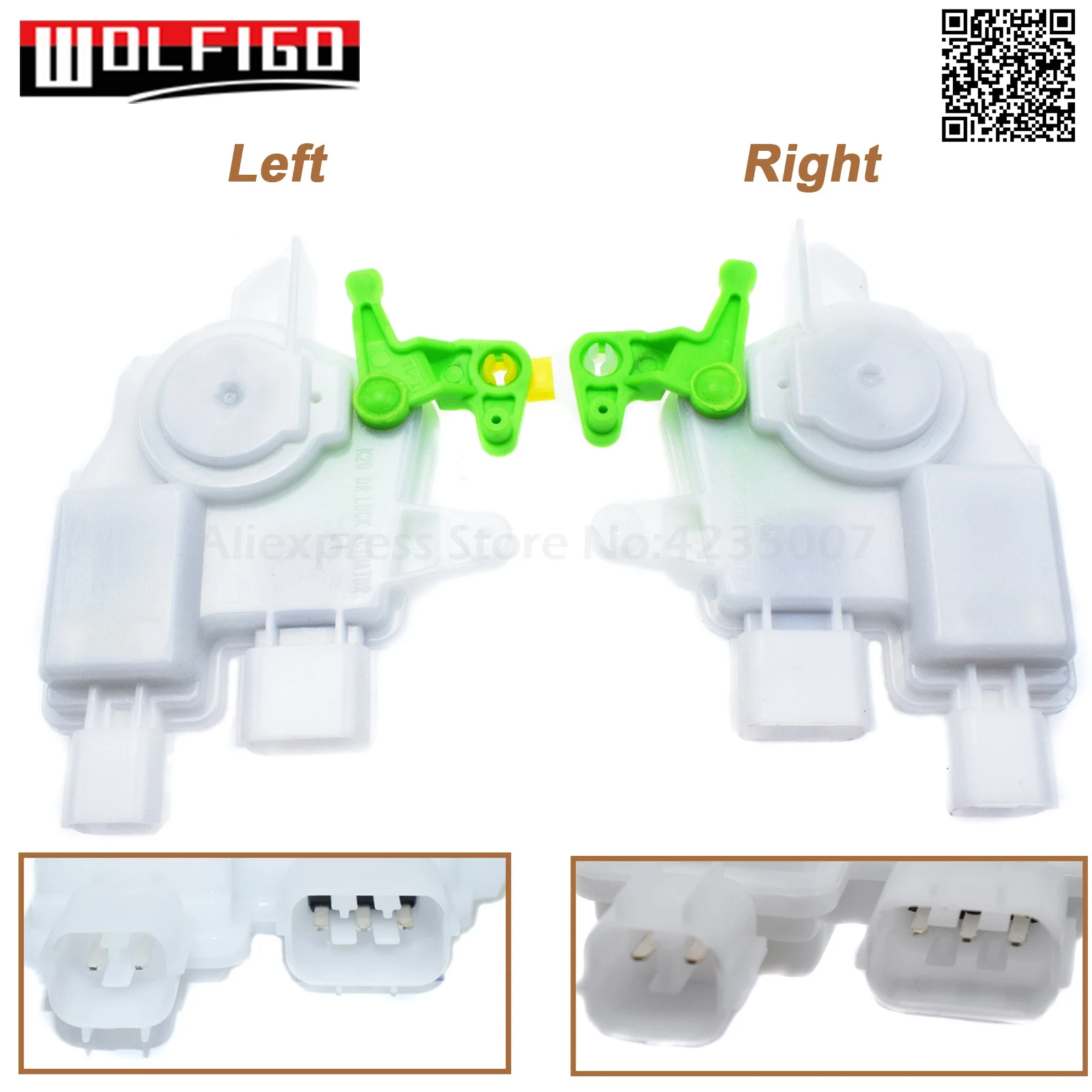 WOLFIGO Door Lock Actuators Rear Left Right For 2004 08 Acura TL TSX 4