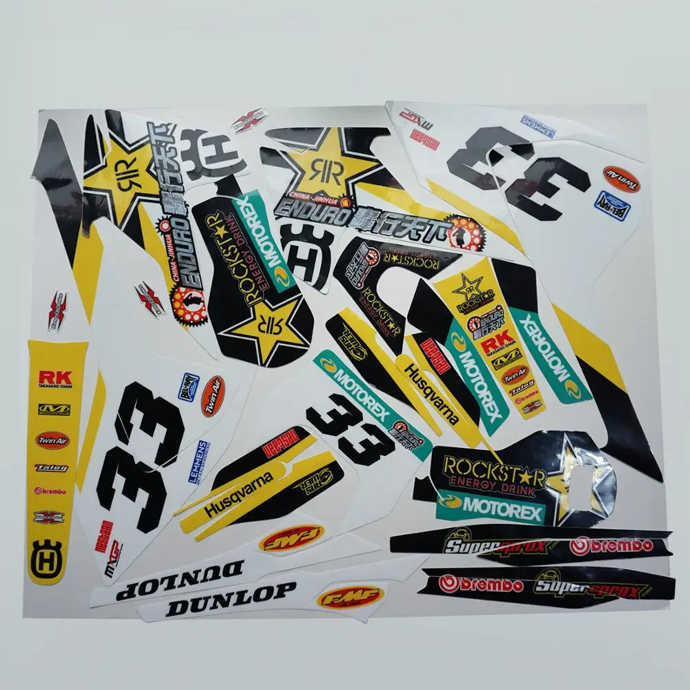 Набор наклеек с логотипом HUMAART MX Graphics Racing для Husqvarna TE FE 125 150 250 300 350 450 501 2017 2018