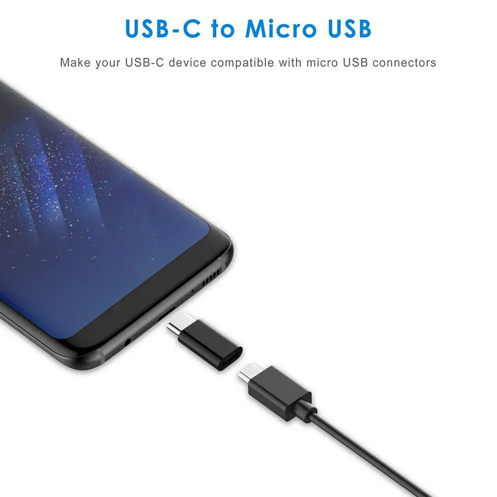 2 шт Micro USB для type-c адаптер USB 3,0 адаптер сплиттер для передачи данных и быстрой зарядки R20