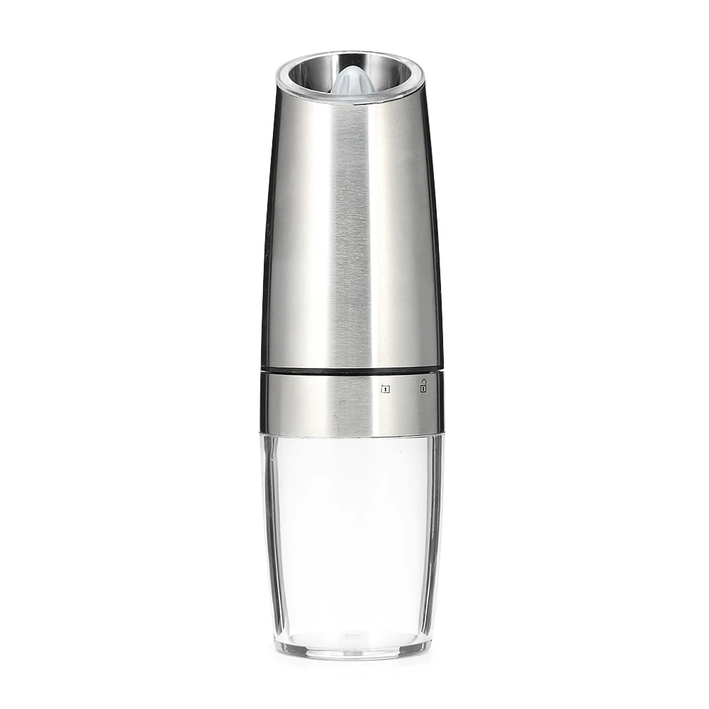 RISAM Electric Pepper Mill Portable Salt Grinder Grinding with Led Light Black Stainless Steel | Дом и сад