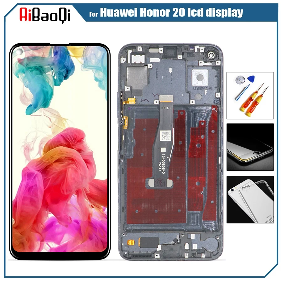 

For Huawei nova 5t LCD Display Screen Touch Digitizer Assembly Honor 20/20 Pro YAL-L21 LCD Screen With Frame Replace