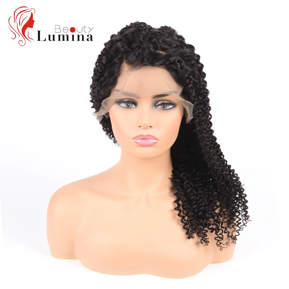 Бразильский парик с кучеряшками вьющиеся Синтетические волосы на кружеве парики из натуральных волос с Африканской структурой, предварительно выщипанные волосы с детскими волосами 13X4 Синтетические волосы на кружеве парик для черных Для женщин
