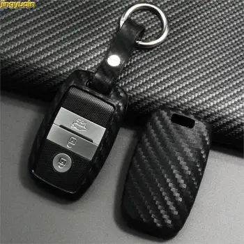 

jingyuqin Smart Carbon Silicone Key Cover Case For Kia Rio K2 Sedona Optima Ceed Sportage Soul Sorento Cerato Spectra Carens